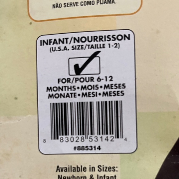 Rubie's Infant Penguin Costume with Orange Beak and White Belly - Picture 2 of 4